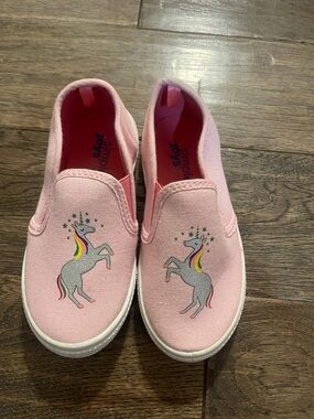 Carter's Pink Slip-On Sneakers with Rainbow-Maned Unicorns